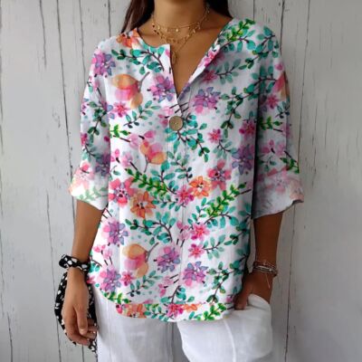 Women's Casual Mid Sleeve Shirt 