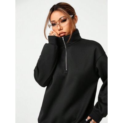 Loose Stand Collar Long Sleeve Sweatshirt