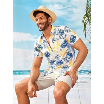 Men Tropical Print Shirt