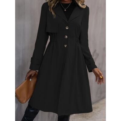 Long waisted cotton fashion coat