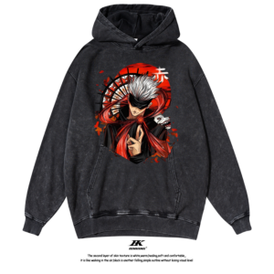 Anime wash vintage hoodie