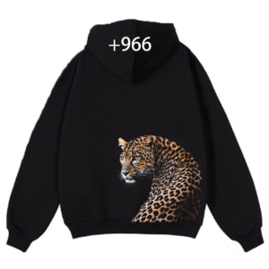 Step Into the Wild: Leopard Elegance Meets Saudi Pride Hoodie